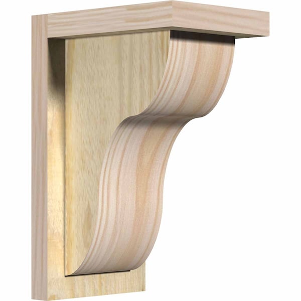 Ekena Millwork Carmel Rough Sawn Corbel w/Backplate, Douglas Fir, 6"W x 8"D x 12"H COR06X08X12CAR01RDF - main